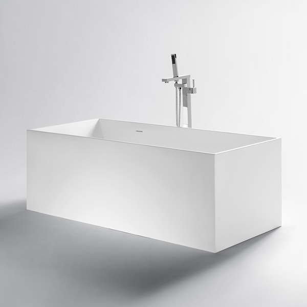 人造石浴缸 独立式长方形浴缸 酒店家用成人情侣浴盆 卫生间浴盆 BS-S24
